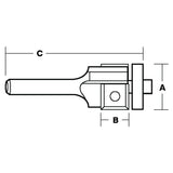 Replaceable Insert Flush Trimming Bit One Bearing | CARBiTOOL