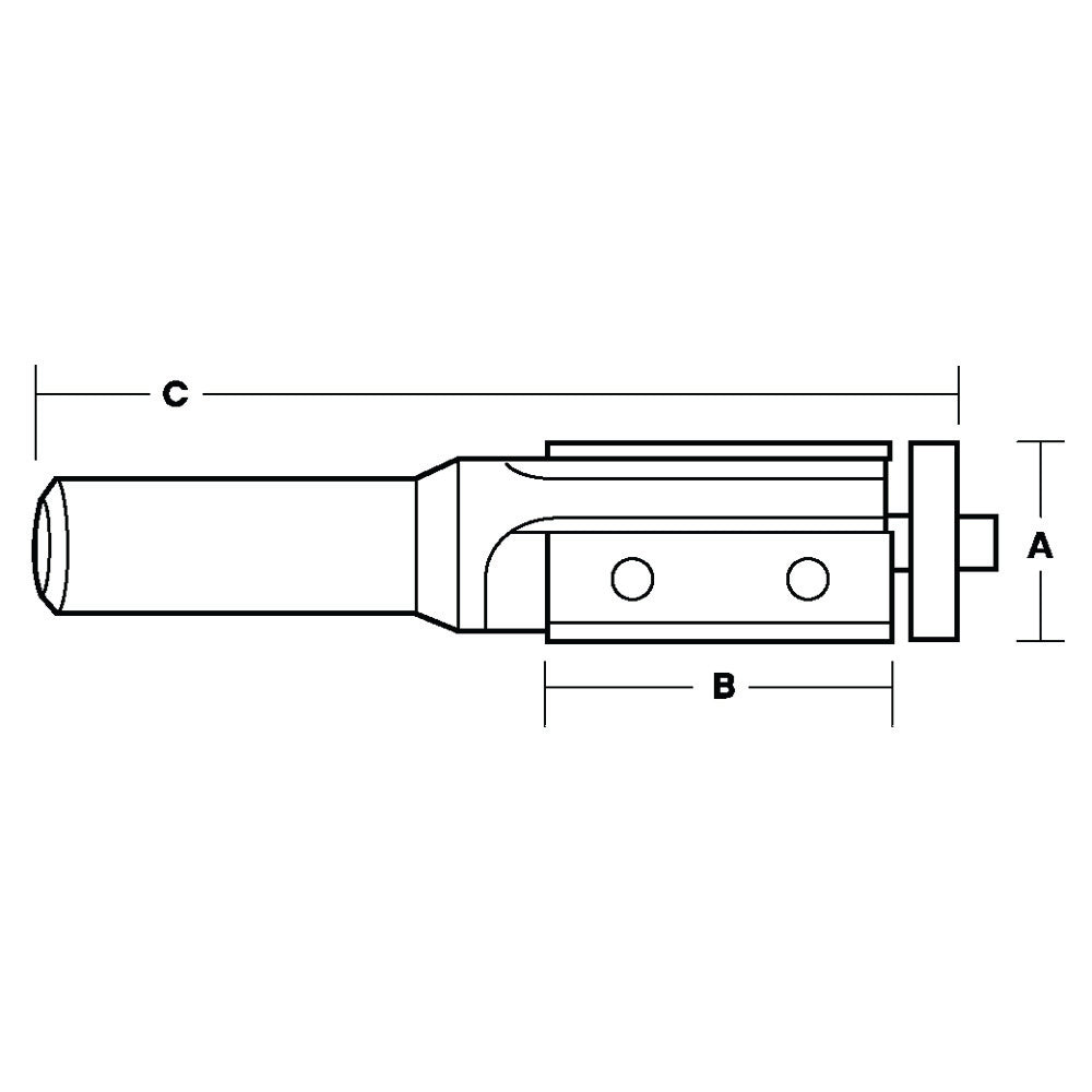 Replaceable Insert Flush Trimming Bit One Bearing | CARBiTOOL