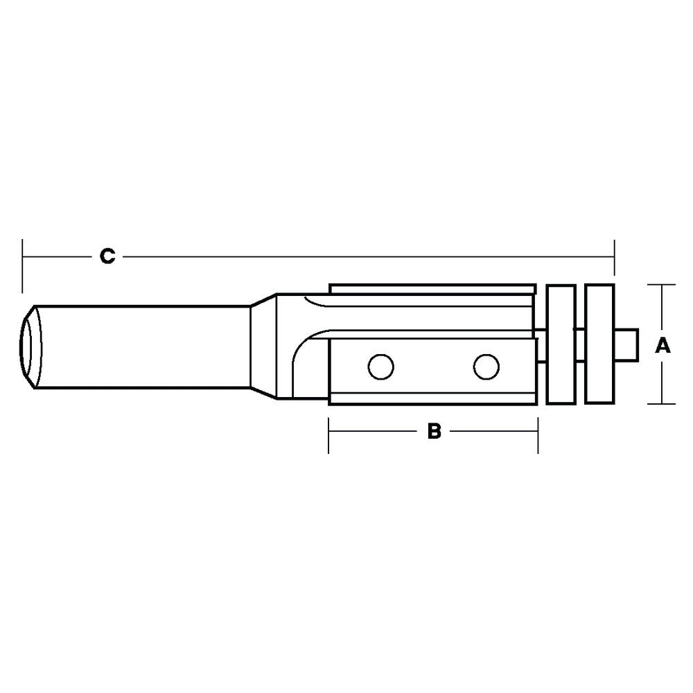 Replaceable Insert Flush Trimming Bit Two Bearings | CARBiTOOL