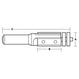 Replaceable Insert Flush Trimming Bit Two Bearings | CARBiTOOL