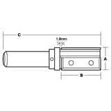Replaceable Insert Inverted Flush Trimming Bit | CARBiTOOL