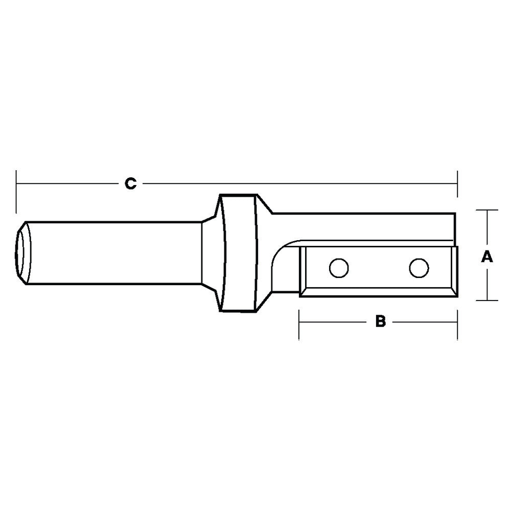 Replaceable Insert Single Flute Straight Bit | CARBiTOOL