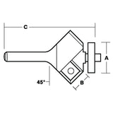 Replaceable Insert Bevel Trimming Bit 45° | CARBiTOOL