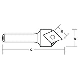 Replaceable Insert Vee Groove Bit 90° | CARBiTOOL