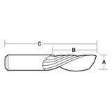 Spiral Flute Straight Bit Upcut For Plastic | CARBiTOOL