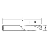 Single Flute Straight Bit For Hard Plastic & Aluminium | CARBiTOOL