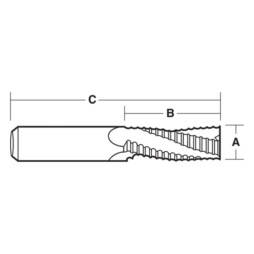 Roughing Spiral Bit Up Cut | CARBiTOOL