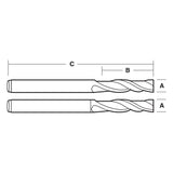 Finishing Spiral Bit TiN Coated Down Cut | CARBiTOOL