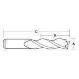 3 Flute Finishing Spiral Bit Up Cut | CARBiTOOL