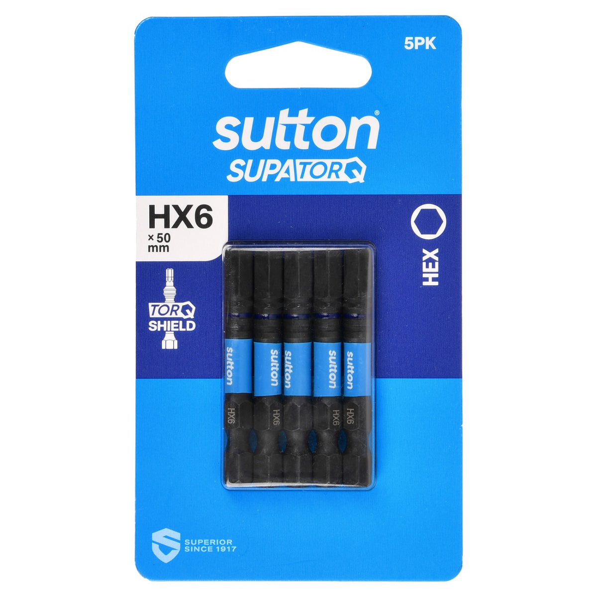Sutton Scrdrv Bit S206 Supatorq Hex Set Stack-in