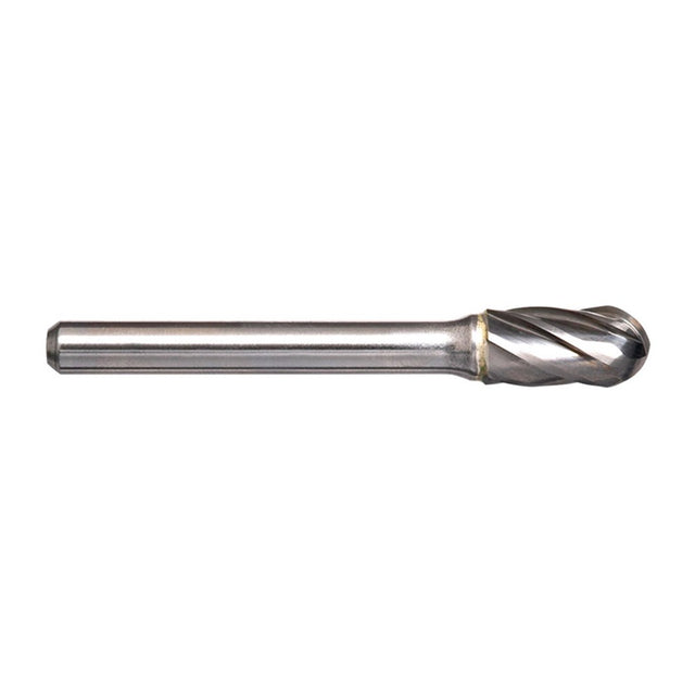 Sheffield Cylindrical Ball Nose Carbide Burr Shank Aluminium Cut