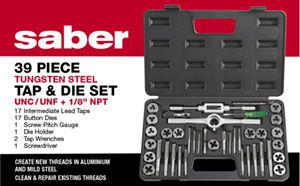 Bordo Saber S3 Tap And Die Set UNC Unf+ NPT