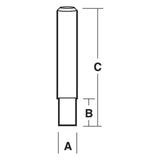 Punta per fresatura e scanalatura a scanalatura singola per legno - Carburo integrale | T803-509