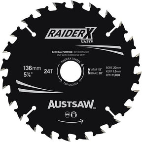 Sheffield Austsaw RaiderX Timber Blade T Thin Kerf — official supplier product image