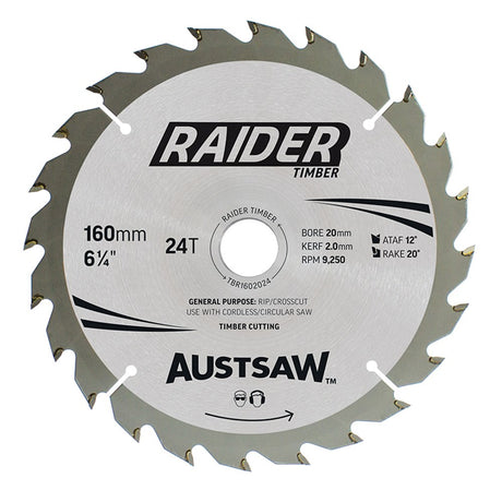 Sheffield Austsaw Raider Timber Blade T Thin Kerf — official supplier product image