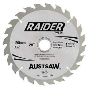 Sheffield Austsaw Raider Formwork Timber Blade Trade — official supplier product image
