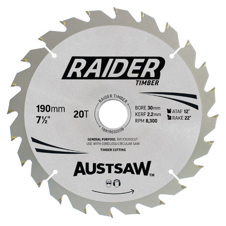 Sheffield Austsaw Raider Formwork Timber Blade Trade — official supplier product image