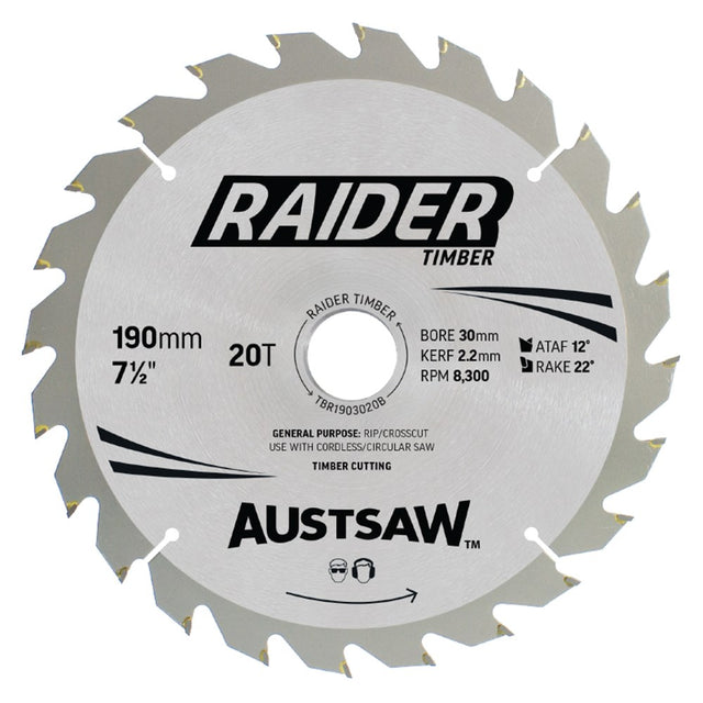 Sheffield Austsaw Raider Formwork Timber Blade Trade — official supplier product image