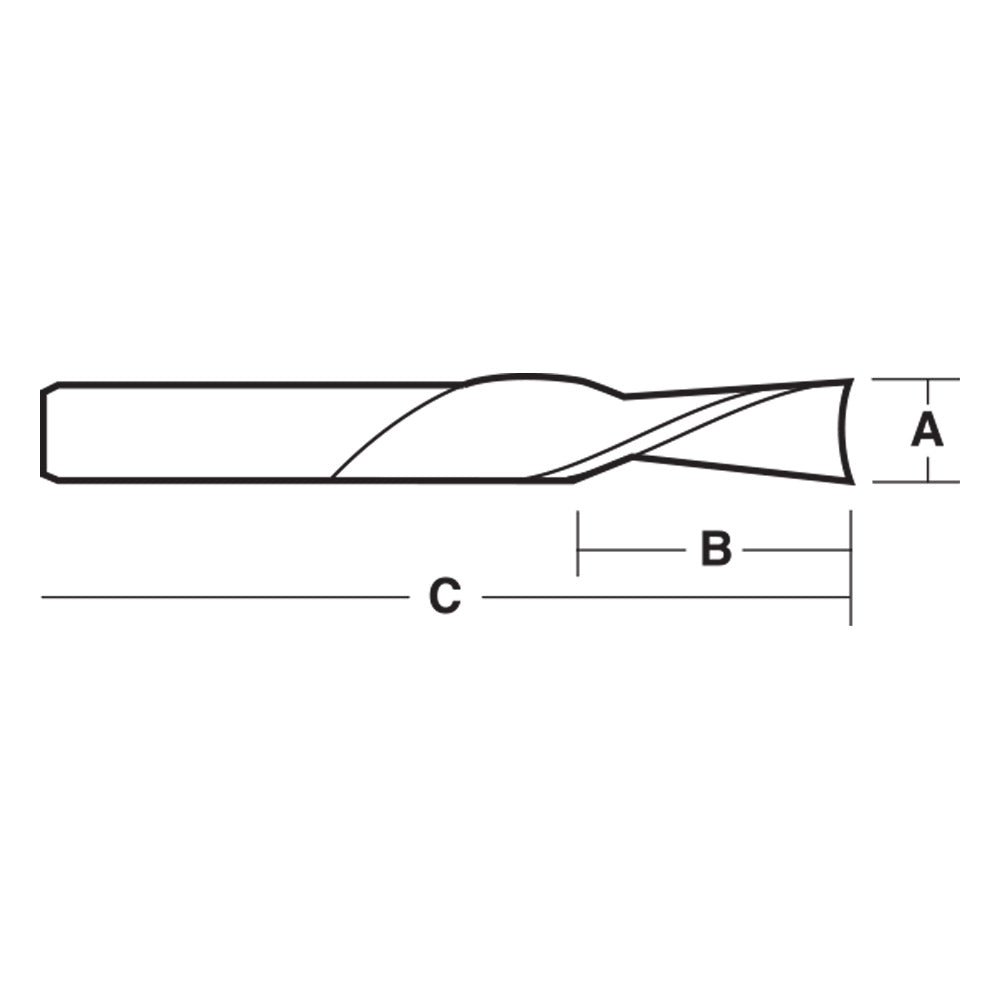 Straight Bit For Aluminium Up Cut | CARBiTOOL