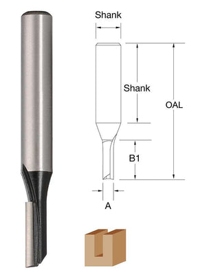 Bordo Solid Insert Straight Router Bit