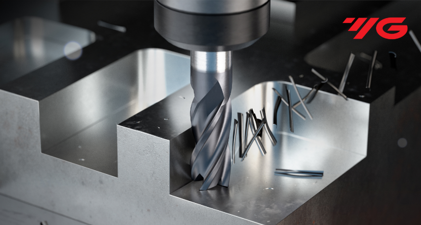 Excision (G9G49) K-2 Carbide, 3Flute End Mill, Long Length with Chamfer 45° Helix Angle