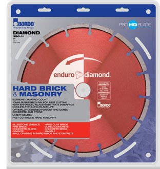 Segmented 350mm Hard Brick & Masonry diamond Blade | Bordo