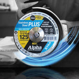 Disco da taglio Alpha Xtra Stainless Plus 125 x 1,0 mm | Confezione da 25 