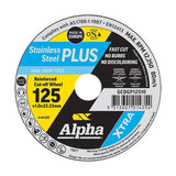 Alpha Xtra Stainless Plus 125 x 1.0mm Cutting Disc | 25 Pack