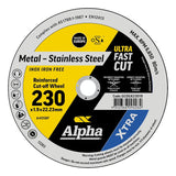 Sheffield XTRA Reinforced Cut-off Wheels | Alpha 25 Pack