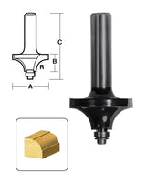 CARBiTOOL Beading Router Bit με ρουλεμάν T604MB