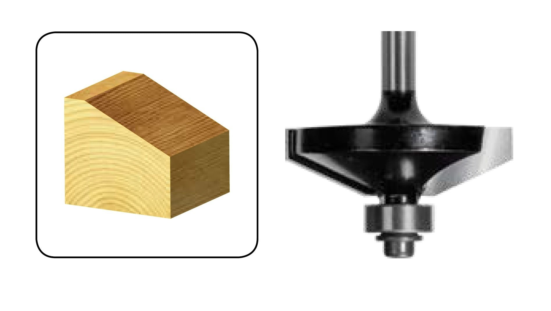 CARBiTOOL 65 Degree Chamfering Router Bit T8165B 1 2