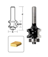 CARBiTOOL Bull Nose Router Bit 16mm Radius TBN32MB 1/2