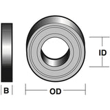 Cuscinetto a sfere TB2 | 9,5 mm diametro esterno x 6,35 mm diametro interno x 3,2 mm diametro interno