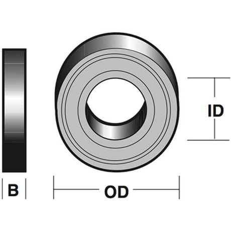 Cuscinetto a sfere TB4 | 19 mm diametro esterno x 12,7 mm diametro interno x 4 mm larghezza
