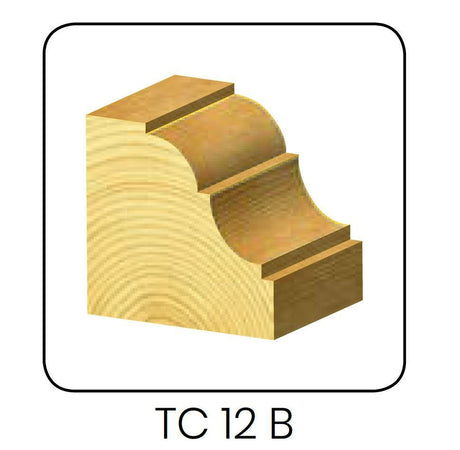 Fresa classica CARBiTOOL per mobili e modanature TC12B 1/2