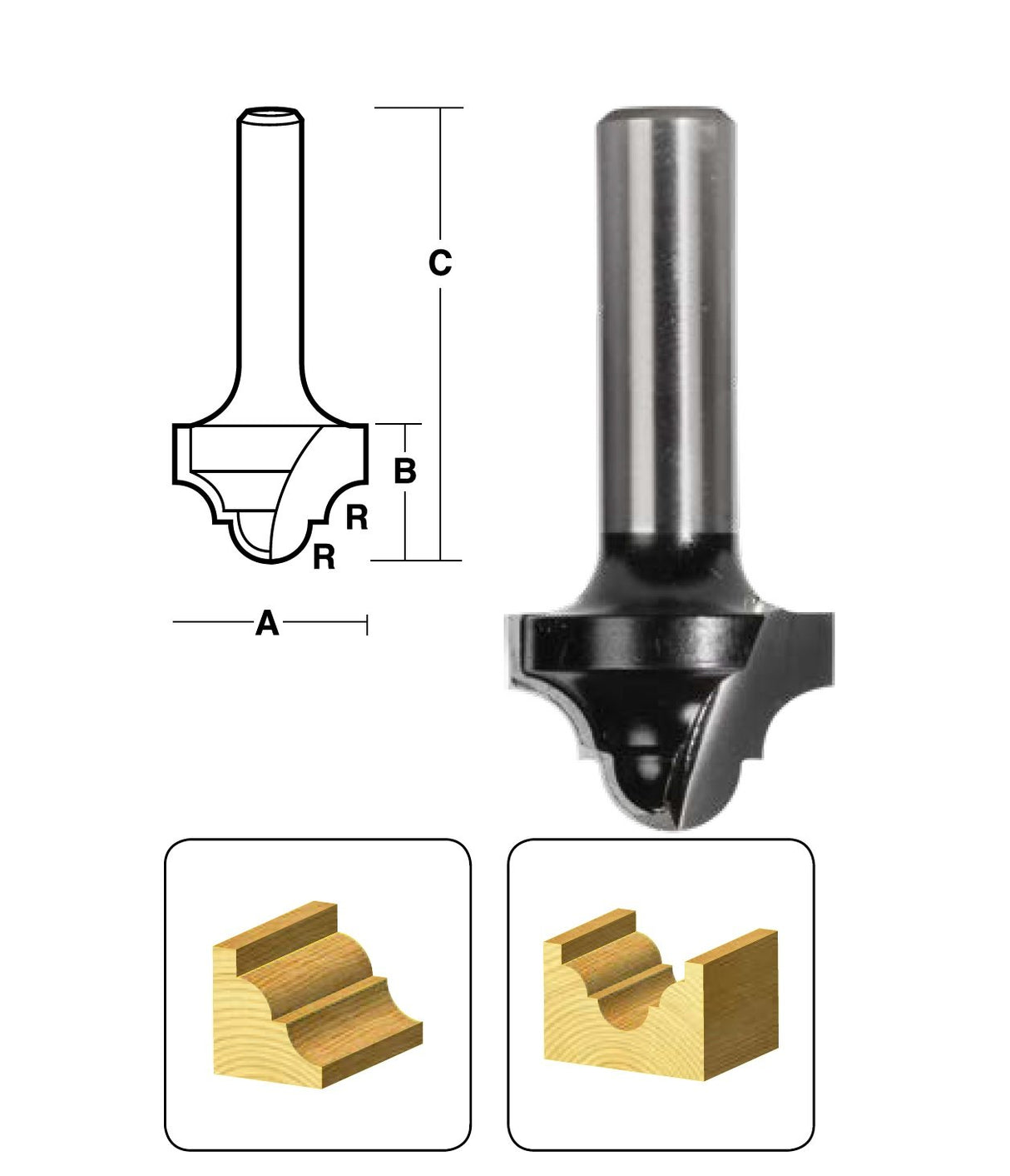 CARBiTOOL Classical Router Bit for Panel Doors TC12 1/2