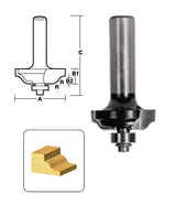 CARBiTOOL Roman Ogee Router Bit TS5708B 1/2