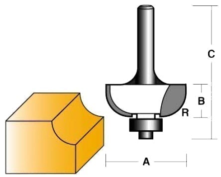 CARBiTOOL Cove Router Bit T716B 1/2