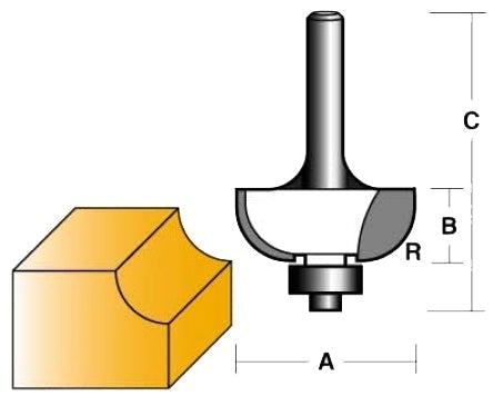 CARBiTOOL Cove Router Bit T708B