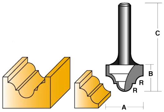 CARBiTOOL Classical Router Bit for Panel Doors TC6